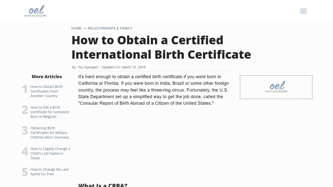 How to Obtain a Certified International Birth Certificate